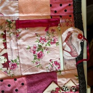 High Heals with sparkles  all in picks/variety Fidget quilt. 31” X 21”